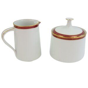 Vintage Noritake Royale Claret China Creamer and Sugar Bowl Set